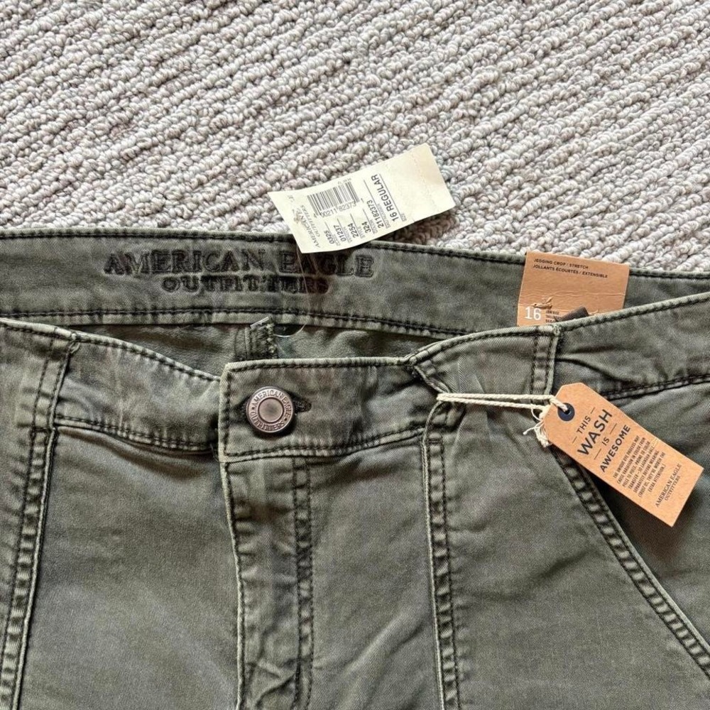 American Eagle Deadstock Capri Pants Cropped NWT Utility Jeggings Women 16 - Picture 5 of 8